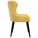 Krzesła do salonu 2 szt. żółte tkanina
