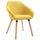 Krzesła do jadalni 2 szt. żółte tkanina