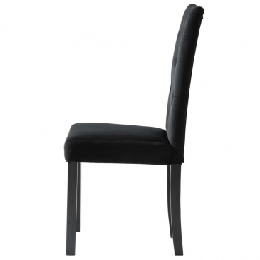 Krzesła do jadalni, 4 szt., aksamitne, czarne