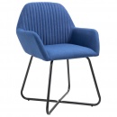 Krzesła do salonu 4 szt. niebieskie tapicerowane tkaniną