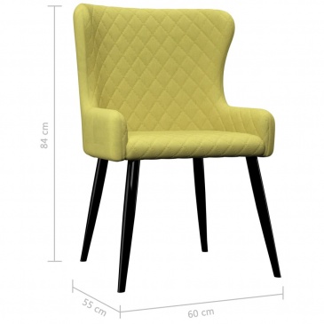 Krzesła do salonu 4 szt. zielone tapicerowane tkaniną