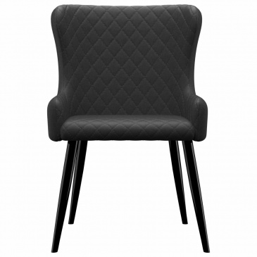 Krzesła do salonu 6 szt. czarne tapicerowane tkaniną