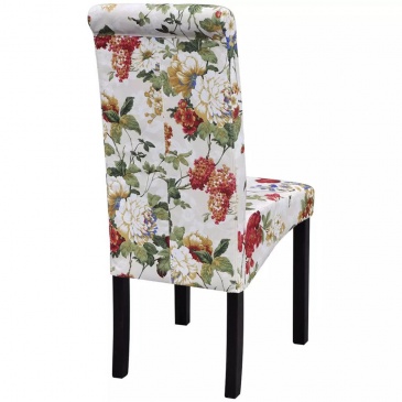 Krzesła do jadalni 6 szt Floral Design Drewniana rama