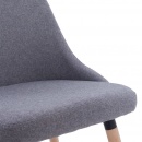 Krzesła do jadalni 6 szt. jasnoszare tapicerowane tkaniną