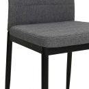 Krzesła do jadalni tapicerowane tkaniną 6 szt. jasnoszare