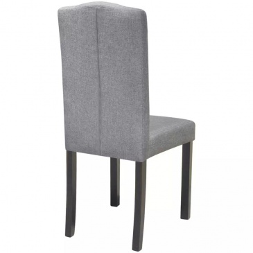 Krzesła do jadalni tapicerowane tkaniną ciemnoszare 2 szt.