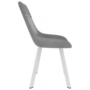 Krzesła jadalniane, 2 szt., jasnoszare, sztuczna skóra