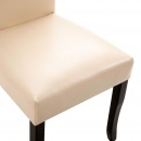Krzesła do jadalni 2 szt. kremowe sztuczna skóra
