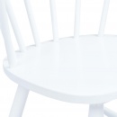 Krzesła do kuchni 4 szt. białe lite drewno kauczukowca