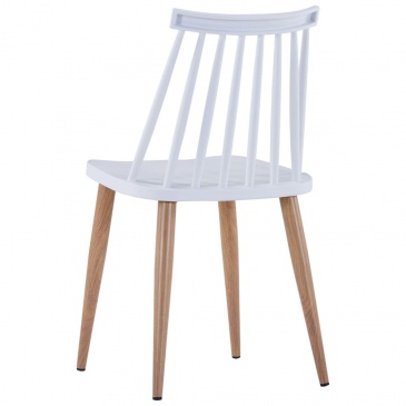 Krzesła do kuchni 4 szt. białe plastik
