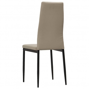 Krzesła jadalniane 4 szt. cappuccino sztuczna skóra