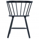 Krzesła jadalniane, 4 szt., czarne, lite drewno kauczukowca