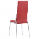 Krzesła jadalniane, 4 szt., czerwone, sztuczna skóra