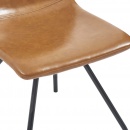 Krzesła do kuchni 4 szt. kolor koniaku sztuczna skóra