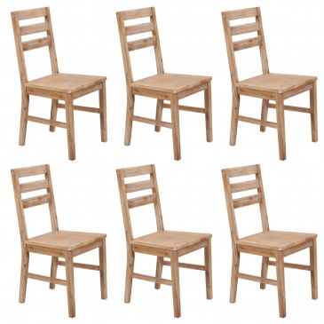 Krzesła do kuchni 6 szt. lite drewno akacjowe