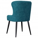 Krzesła do salonu 6 szt. niebieskie aksamitne
