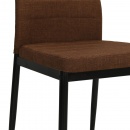 Krzesła jadalniane obite tkaniną 2 szt. brązowe