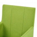 Krzesła do salonu z podłokietnikami 4 szt. zielone tkanina