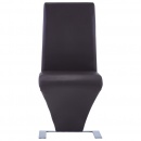 Krzesła konferencyjne o zygzakowatej formie 2 szt. brązowe sztuczna skóra