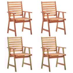 Krzesła ogrodowe, 4 szt., lite drewno akacjowe