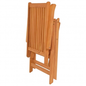 Krzesła ogrodowe, 6 szt., kobaltowe poduszki, drewno tekowe