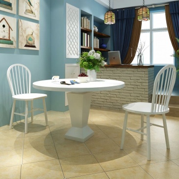 Krzesła do kuchni 2 szt. białe lite drewno