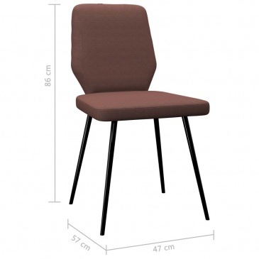Krzesła do kuchni 2 szt. brązowe tapicerowane tkaniną