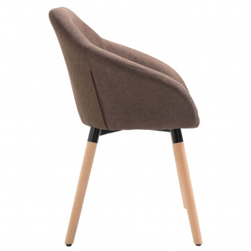 Krzesła do jadalni 2 szt. brązowe tapicerowane tkaniną