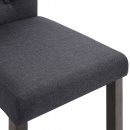Krzesła do jadalni  2 szt. ciemnoszare tapicerowane tkaniną