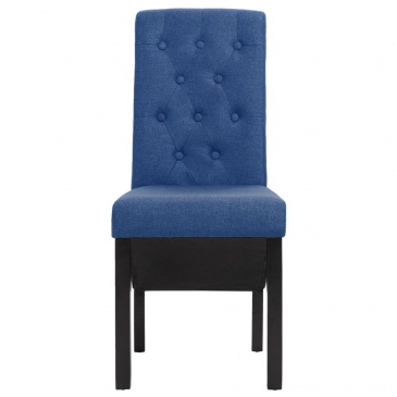 Krzesła do jadalni  2 szt. niebieskie tapicerowane tkaniną