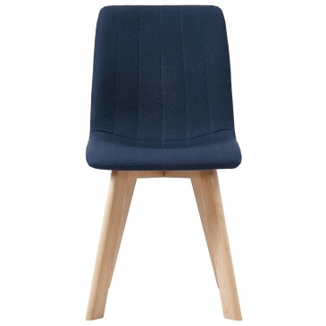 Krzesła do kuchni 2 szt. niebieskie tapicerowane tkaniną