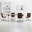 Krzesła konferencyjne 4 szt. brązowe tapicerowane tkaniną