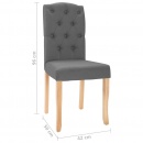 Krzesła stołowe, 4 szt., ciemnoszare, tapicerowane tkaniną