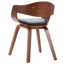 Krzesła stołowe, 4 szt., gięte drewno i sztuczna skóra