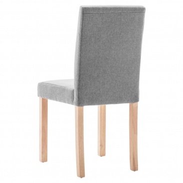 Krzesła stołowe, 6 szt., jasnoszare, tapicerowane tkaniną