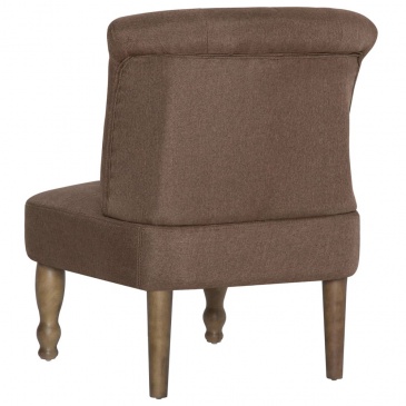 Krzesła w stylu francuskim 2 szt. brązowe materiałowe