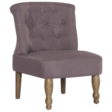 Krzesła w stylu francuskim 2 szt. taupe materiałowe