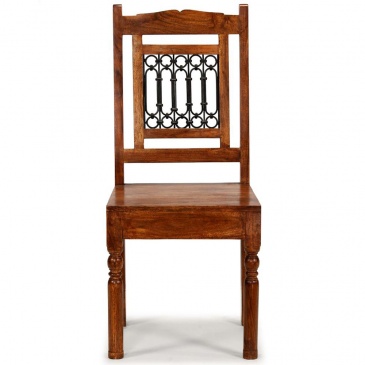 Krzesła do kuchni z litego drewna stylizowane na sheesham 2 szt.