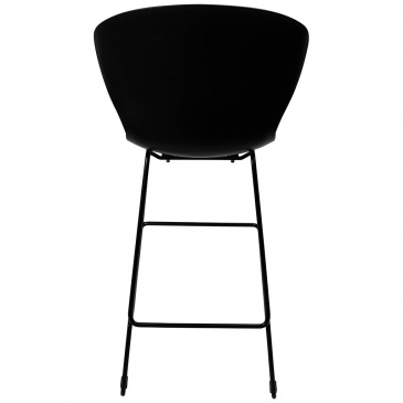 Krzesło barowe ali czarny - polipropylen, metal