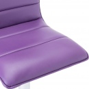 Krzesło barowe, fioletowe, sztuczna skóra