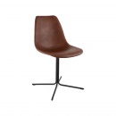 Krzesło skórzane Bedford Kokoon Design brązowo-czarny