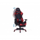 Krzesło gamingowe regulowane ekoskóra czarno-czerwone VICTORY