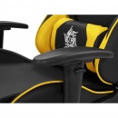 Krzesło gamingowe regulowane czarno-żółte