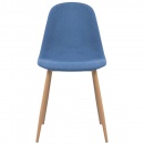 Krzesło do jadalni 4 szt., tapicerowane tkaniną, niebieską
