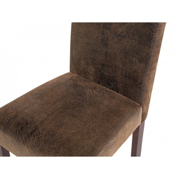 Krzesło do jadalni antyczny brąz skóra ekologiczna BROADWAY