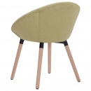 Krzesło do salonu zielone tapicerowane tkaniną