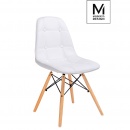 Krzesło Ekos Wood białe-podstawa bukowa