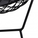 Krzesło HarryArm czarne poduszka czarna
