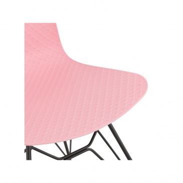 Krzesło Kokoon Design Fifi różowe nogi czarne