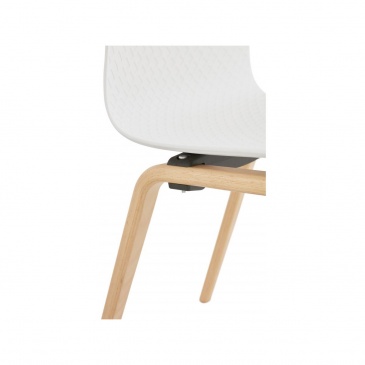Krzesło Kokoon Design Monark białe nogi naturalne